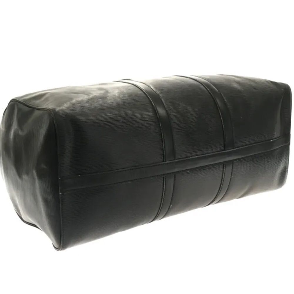 LOUIS VUITTON Black Epi Keepall LV50 Boston Weekend Travel Duffle Bag VI8911 - Picture 4 of 16
